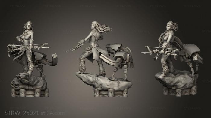 Military figurines (Aloy From Horizon Zero Dawn NSFW Arrow, STKW_25091) 3D models for cnc