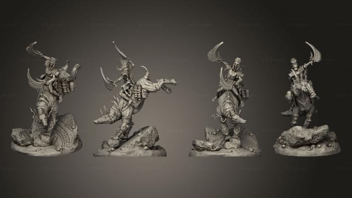 Military figurines (Anubian Wardog Riders v 3, STKW_2513) 3D models for cnc
