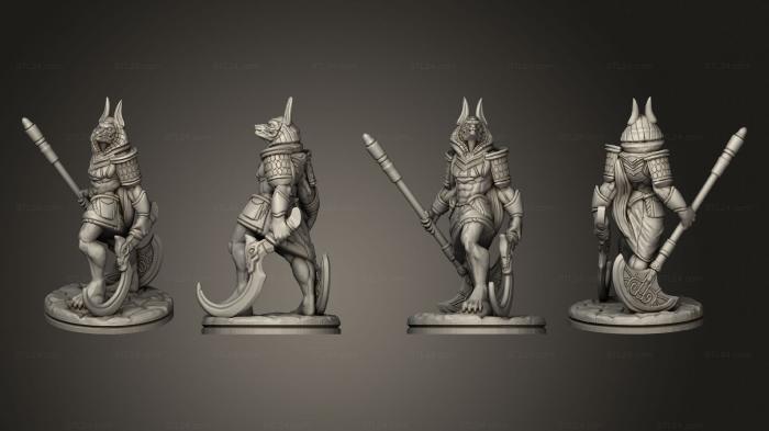 Military figurines (Anubis Warrior B Based, STKW_2519) 3D models for cnc