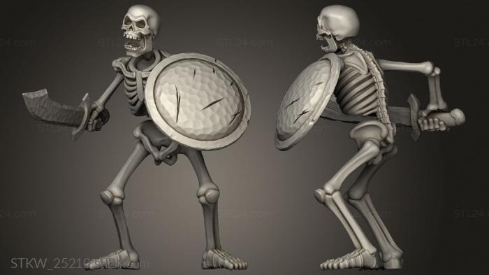 Ancient Undead Skeleton Scimitar Shield