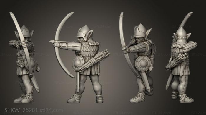 Military figurines (Anglo Scottish Elfs, STKW_25281) 3D models for cnc