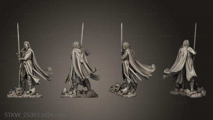 Military figurines (Aragorn statue, STKW_25393) 3D models for cnc