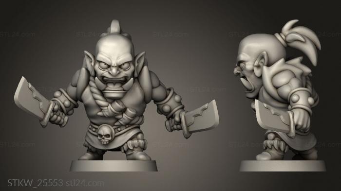 Military figurines (Orc Goblin Knf, STKW_25553) 3D models for cnc