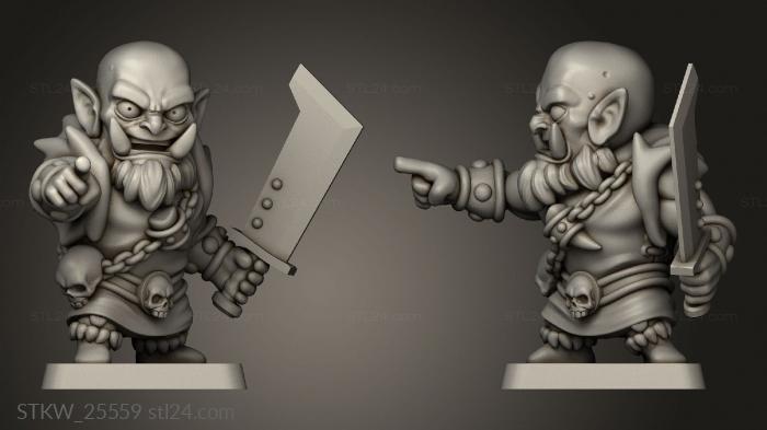 Military figurines (Orc Goblin Sword, STKW_25559) 3D models for cnc