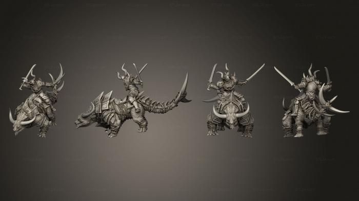 Military figurines (Araki Dual Sword Attack, STKW_2556) 3D models for cnc