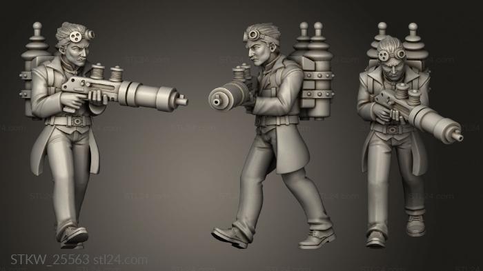 Military figurines (Arcane Explorers Nikola, STKW_25563) 3D models for cnc