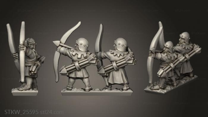 Military figurines (Archers, STKW_25595) 3D models for cnc