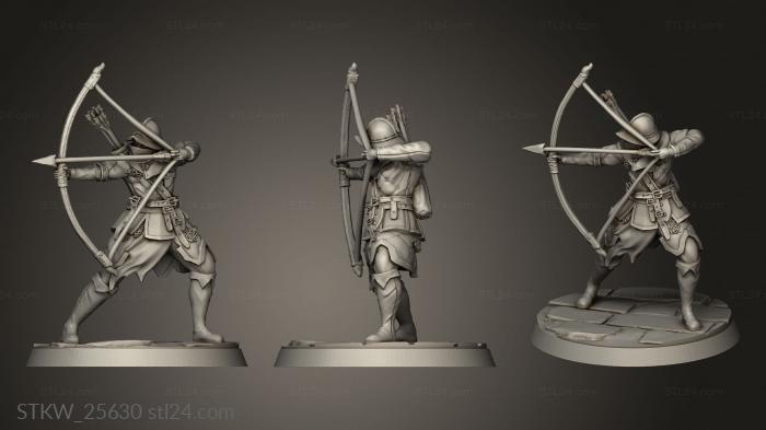 Military figurines (Archers the Realm Troop, STKW_25630) 3D models for cnc