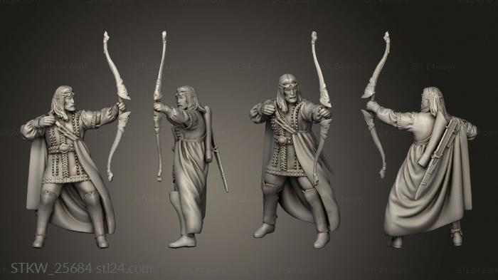 Military figurines (War archer, STKW_25684) 3D models for cnc