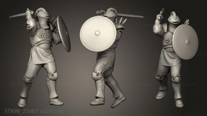 Military figurines (War archer, STKW_25687) 3D models for cnc