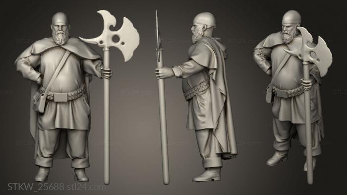 Military figurines (War archer, STKW_25688) 3D models for cnc