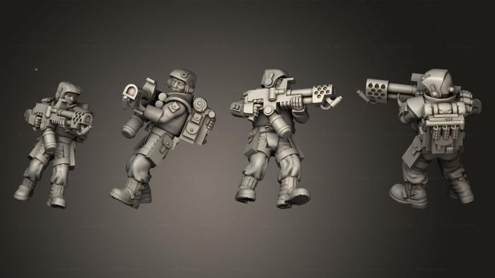 Статуэтки военные (Аркадийские винтовки stormguard atease 002, STKW_2572) 3D модель для ЧПУ станка