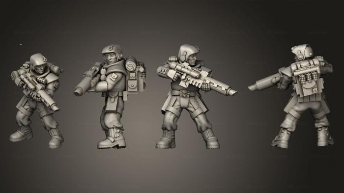 Статуэтки военные (Аркадийские винтовки stormguard atease 004, STKW_2574) 3D модель для ЧПУ станка