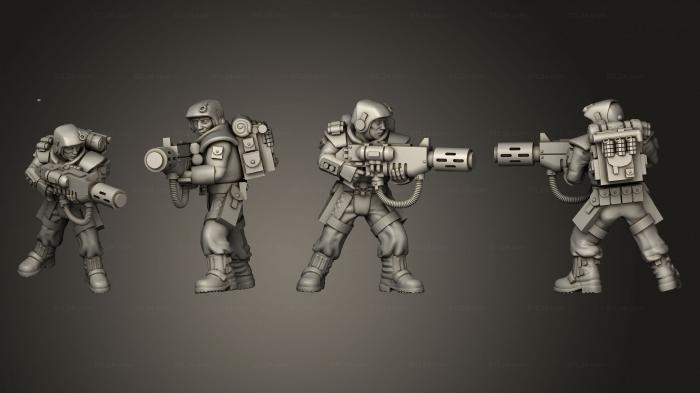 Статуэтки военные (Аркадийские винтовки stormguard atease 006, STKW_2576) 3D модель для ЧПУ станка
