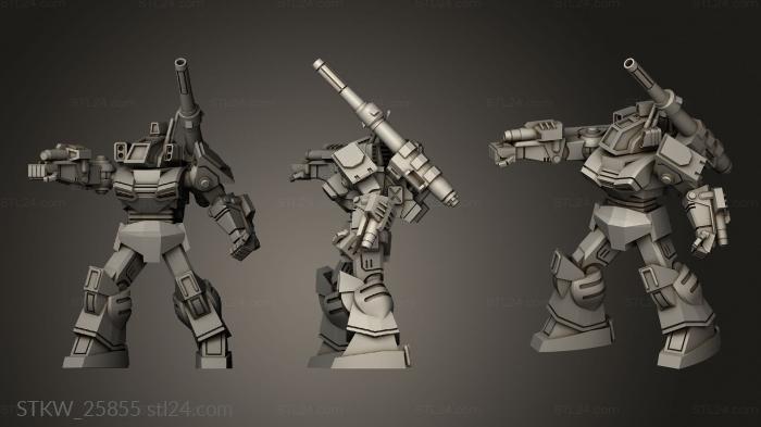 Military figurines (Mechs Shadow Hawk Unseen Shadowhawk, STKW_25855) 3D models for cnc