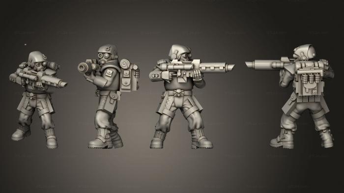 Статуэтки военные (Аркадийские винтовки stormguard atease 016, STKW_2586) 3D модель для ЧПУ станка