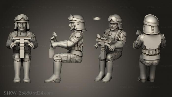 Military figurines (Crew Crewman, STKW_25880) 3D models for cnc