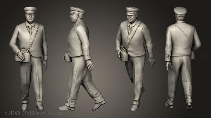 Military figurines (Staff Passengers people, STKW_25885) 3D models for cnc