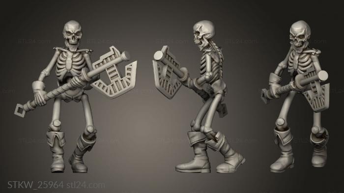 Military figurines (Axe Skeleboy, STKW_25964) 3D models for cnc