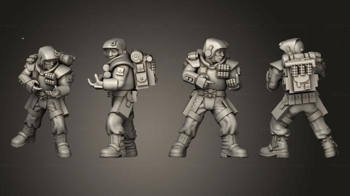 Military figurines (arcadia rifles stormguard bolter nogun 013, STKW_2603) 3D models for cnc
