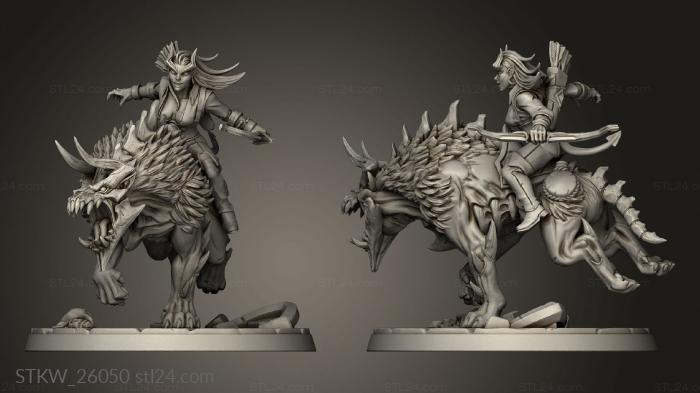 Baal Demon Hound Female Archer Rider Saddle