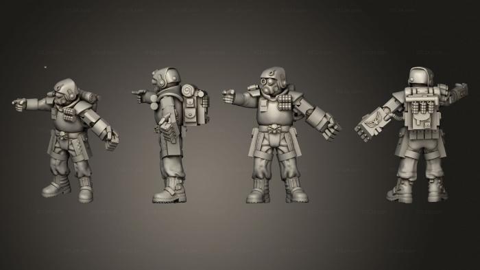 Military figurines (arcadia rifles stormguard bolter nogun 019, STKW_2609) 3D models for cnc
