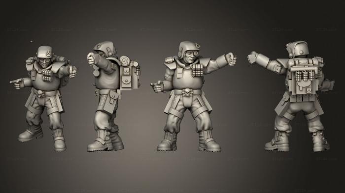 Military figurines (arcadia rifles stormguard bolter nogun 020, STKW_2610) 3D models for cnc