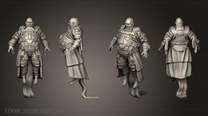 Military figurines (Baron Harkonnen Harbinger cape, STKW_26180) 3D models for cnc