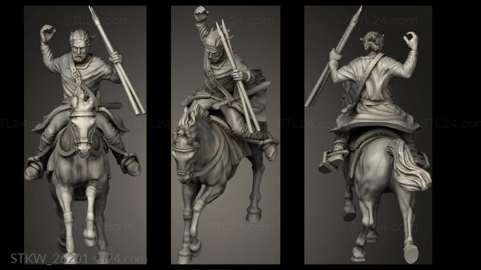 Military figurines (Basque Light Cavalry, STKW_26201) 3D models for cnc