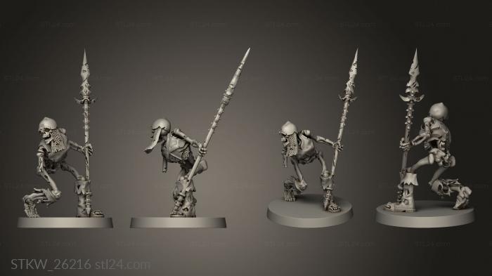 skeleton warrior spear