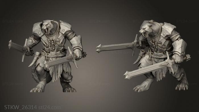 Military figurines (Beastmen Brute Giant Swords, STKW_26314) 3D models for cnc