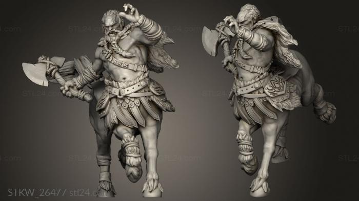 Military figurines (Tribe Centaurs Kratos, STKW_26477) 3D models for cnc