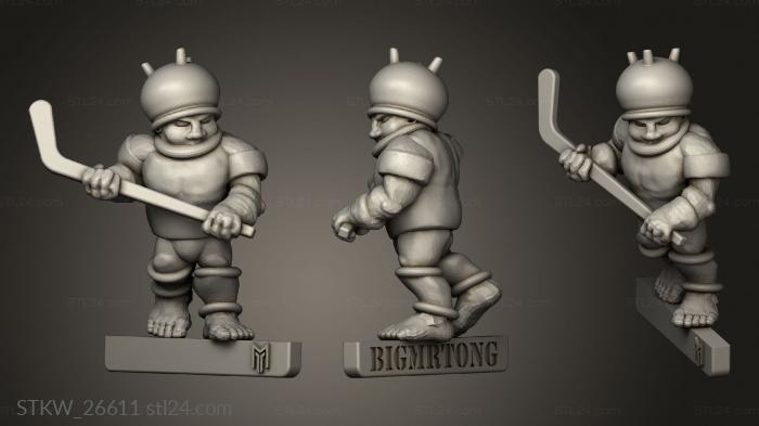 Military figurines (Halfling Ice Hockey, STKW_26611) 3D models for cnc