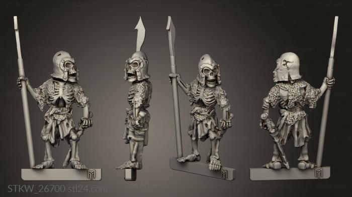 Military figurines (Skeleton, STKW_26700) 3D models for cnc