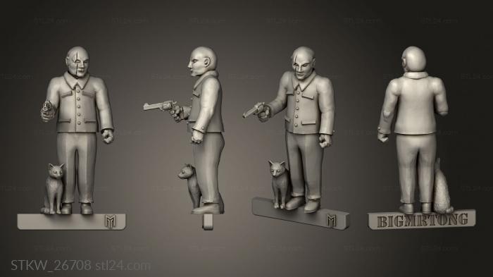 Military figurines (Spectre Blofeld, STKW_26708) 3D models for cnc