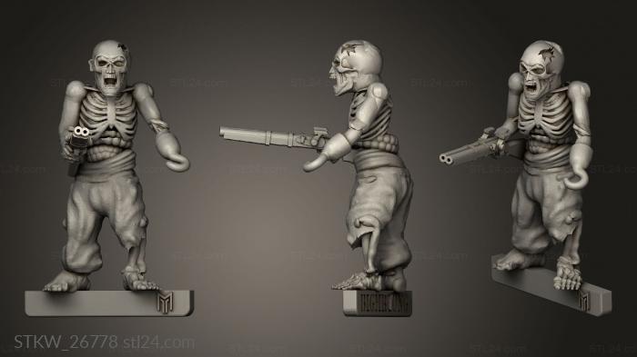 Military figurines (Zombie Pirate, STKW_26778) 3D models for cnc