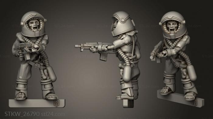 Military figurines (Zombie SpaceMan, STKW_26790) 3D models for cnc