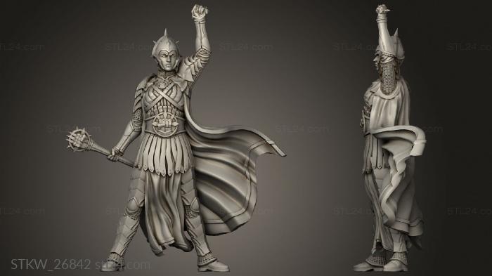 Military figurines (Black Dragon Clerics Cleric, STKW_26842) 3D models for cnc