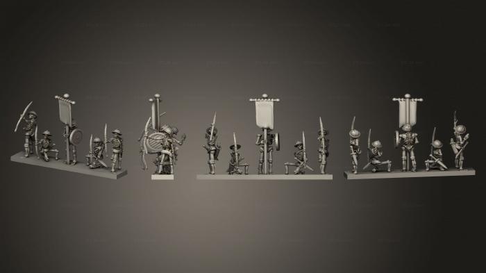 Статуэтки военные (Лучники - Лучники 1, STKW_2686) 3D модель для ЧПУ станка