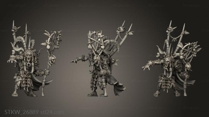 Military figurines (Blackmarsh Horde Vartar the Dark Swamps Hero, STKW_26889) 3D models for cnc