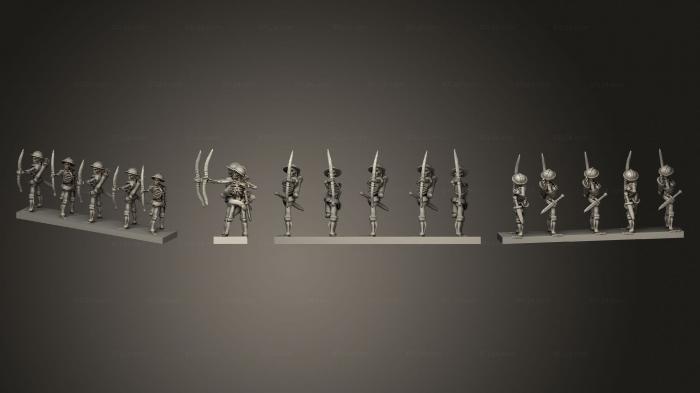 Military figurines (Archers Bowmen 5, STKW_2690) 3D models for cnc