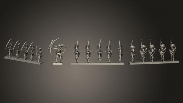 Military figurines (Archers Bowmen 6, STKW_2691) 3D models for cnc