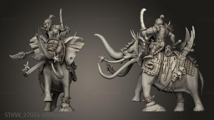 ogre on battle elephant fante elefante