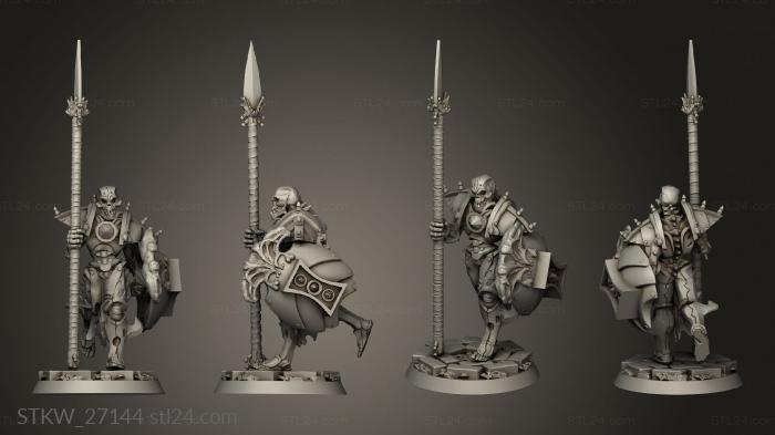 Military figurines (bone soldiers boarriors, STKW_27144) 3D models for cnc