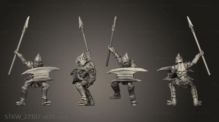 Military figurines (Goblins lancero, STKW_27187) 3D models for cnc