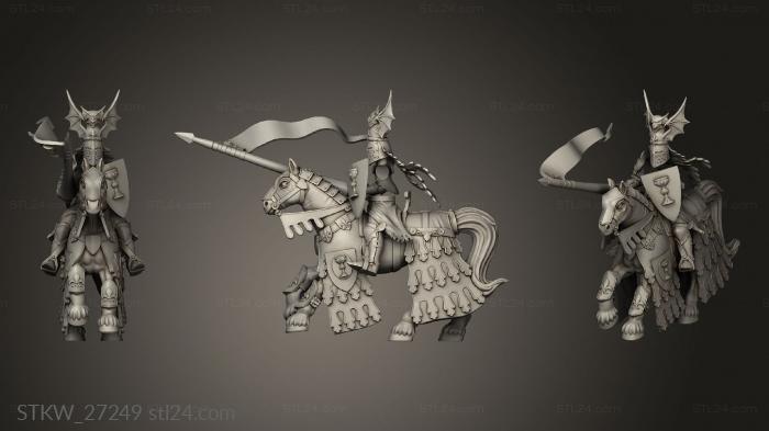 Military figurines (Breton Lord Lance, STKW_27249) 3D models for cnc