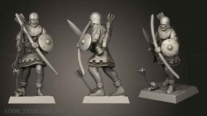 Military figurines (Bretonia Arqueros ARCHER, STKW_27250) 3D models for cnc