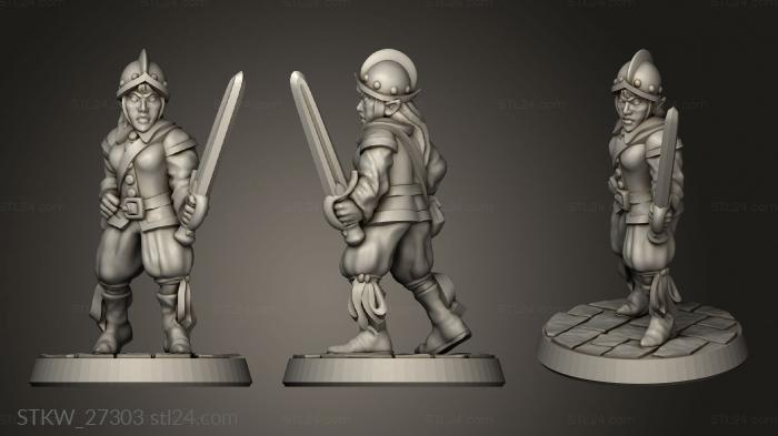 Military figurines (Elf morion, STKW_27303) 3D models for cnc