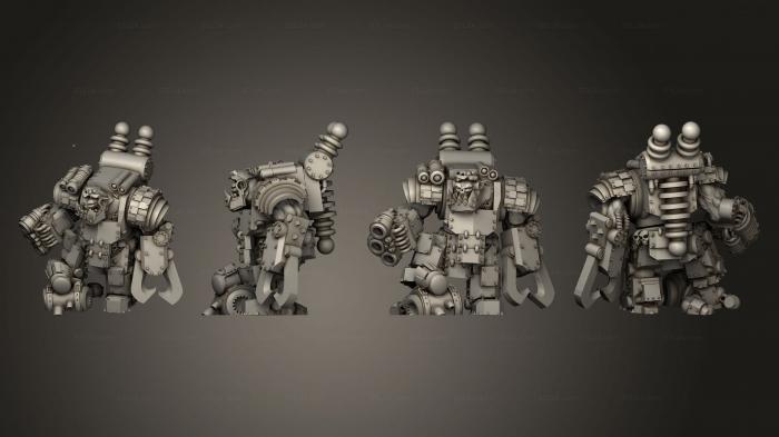 Military figurines (Armored Mech Boss B, STKW_2741) 3D models for cnc