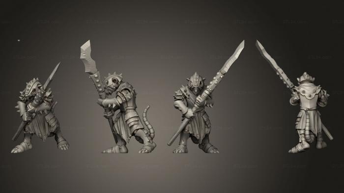 Military figurines (Armored Rats Boss 03, STKW_2745) 3D models for cnc